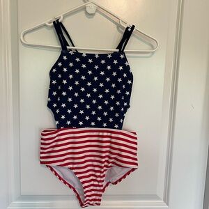 Kids Patriotic Star and Stripe Swimsuit